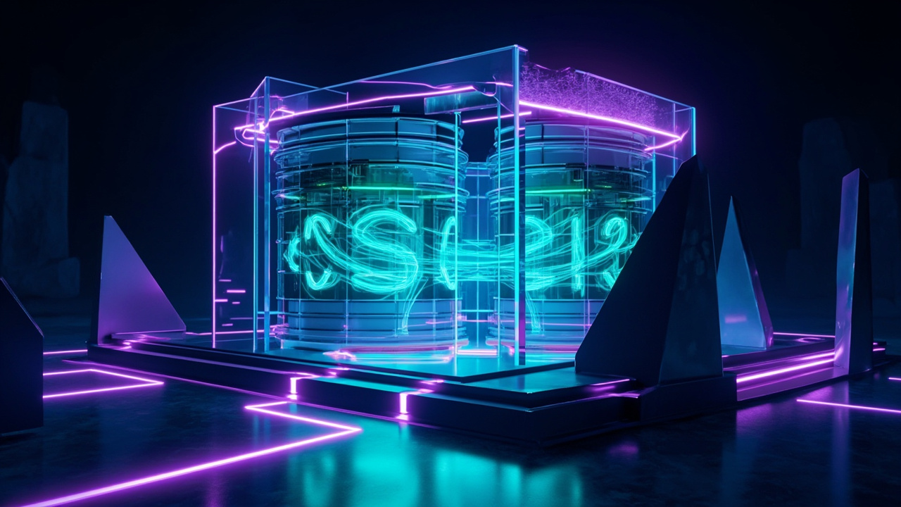 Abstract illustration of secure data within a protected digital environment, symbolizing private AI model training without external exposure.