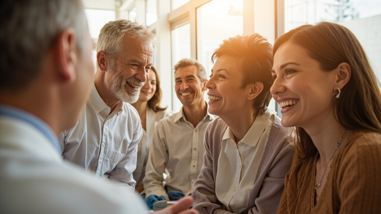 Adult patients consulting with a doctor in a primary care clinic